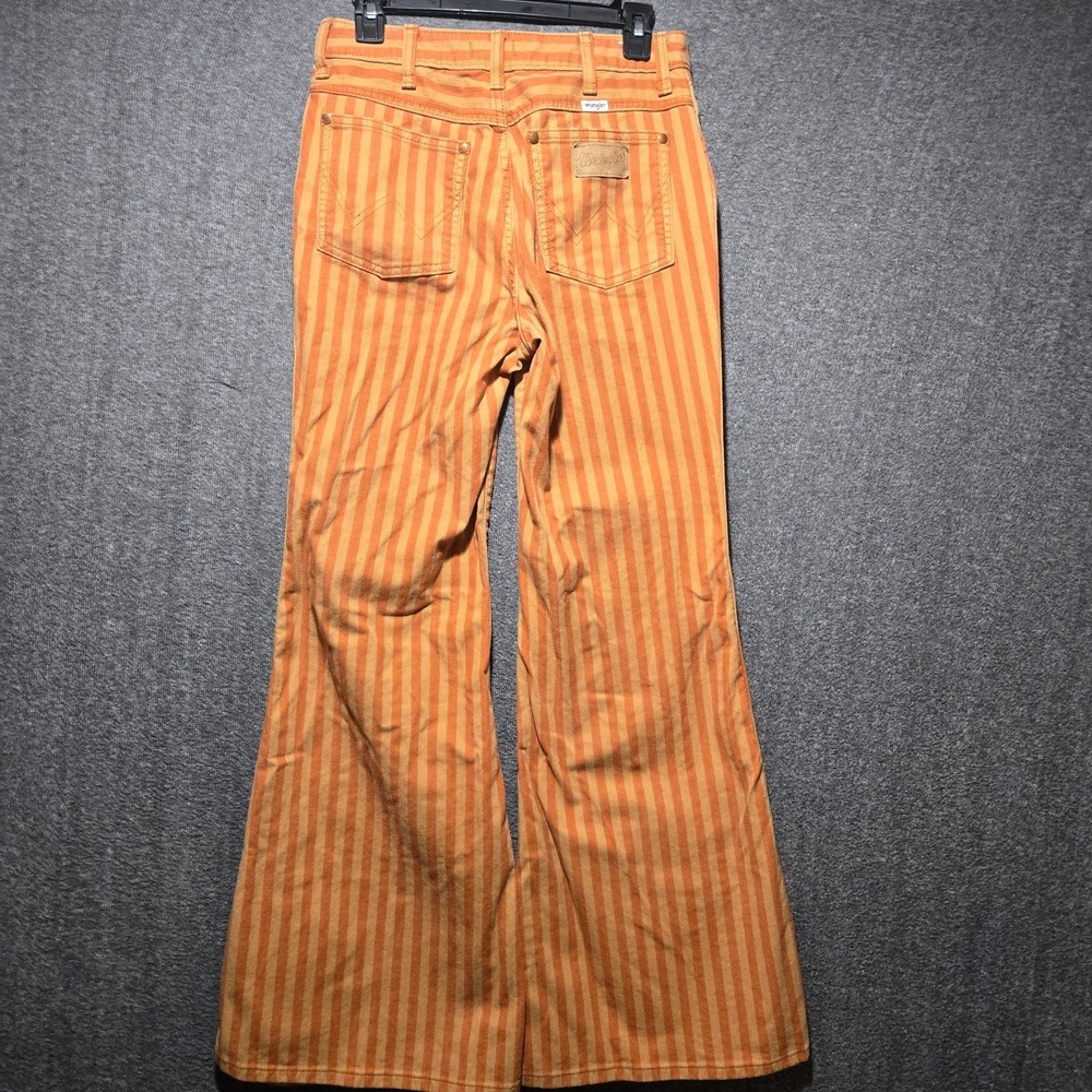 Wrangler Wanderer 622 High Rise Flare Jeans Women's 27x31 Retro Orange Striped - Picture 8 of 13